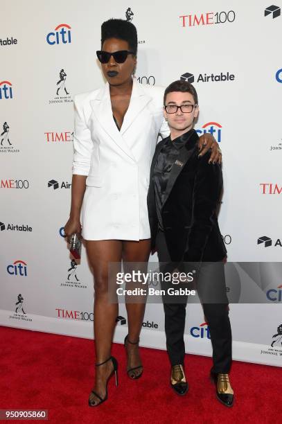 Comedian Leslie Jones and designer Christian Siriano attend the 2018 Time 100 Gala at Jazz at Lincoln Center on April 24, 2018 in New York City.