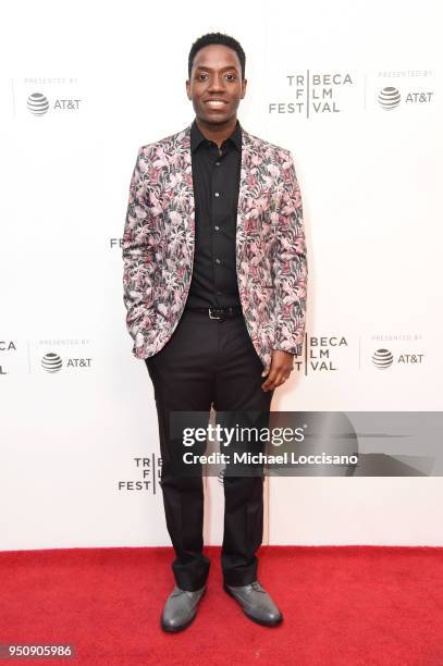 Chinaza Uche attends the screening of "Nigerian Prince" during the 2018 Tribeca Film Festival at Cinepolis Chelsea on April 24, 2018 in New York City.