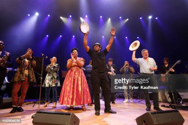 Bilal, Patti Austin, Ledisi, Herlin Riley, Terence Blanchard, and Jon Cleary perform at the International Jazz Day Concert, New Orleans Tricentennial...