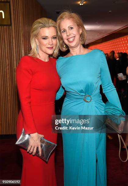 Megyn Kelly and Time Inc. News Group Editorial Director Nancy Gibbs attend the 2018 Time 100 Gala at Jazz at Lincoln Center on April 24, 2018 in New...