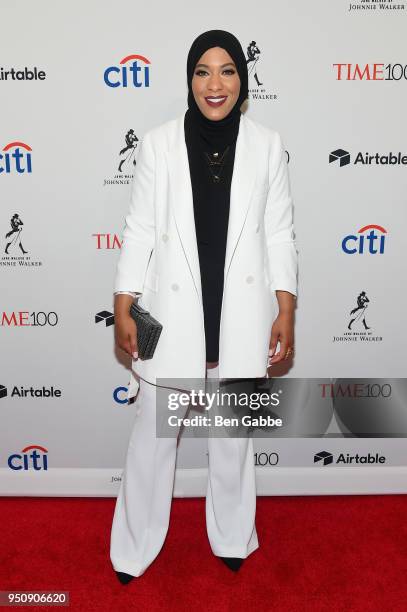 Olympic Fencer Ibtihaj Muhammad attends the 2018 Time 100 Gala at Jazz at Lincoln Center on April 24, 2018 in New York City.