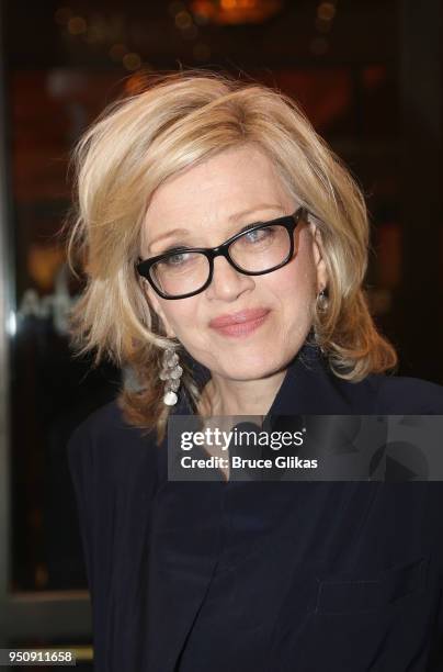 Diane Sawyer poses at the opening night of Tom Stoppard's play "Travesties" on Broadway at The American Airlines Theatre on April 24, 2018 in New...