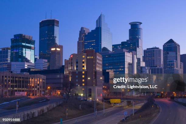 minneapolis, minnesota downtown skyline - minneapolis cityscape stock pictures, royalty-free photos & images