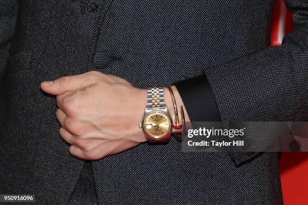 Adam Rippon, watch detail, attends the 2018 Time 100 Gala at Frederick P. Rose Hall, Jazz at Lincoln Center on April 24, 2018 in New York City.