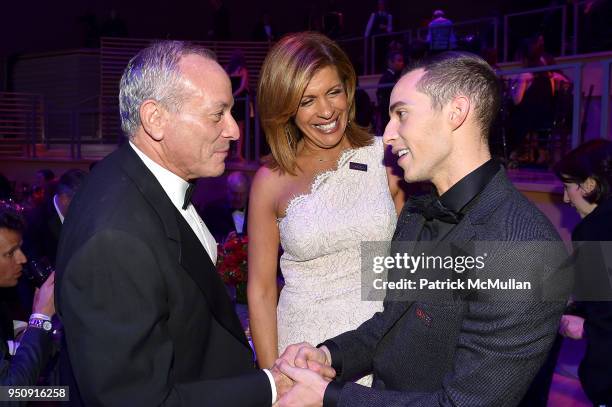 Joel Schiffman, Hoda Kotb and Adam Rippon attend the 2018 TIME 100 Gala at Jazz at Lincoln Center on April 24, 2018 in New York City.