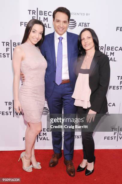 Actors Julia Macchio and Ralph Macchio and Phyllis Fierro attend the NYC Tribeca Red Carpet + screening of the YouTube Red series "Cobra Kai" at SVA...