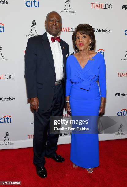 Sid Williams and United States Representative Maxine Waters attend the 2018 Time 100 Gala at Jazz at Lincoln Center on April 24, 2018 in New York...