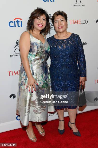 United We Dream co-founder Cristina Jimenez and mother Ligia Jimenez attend the 2018 Time 100 Gala at Jazz at Lincoln Center on April 24, 2018 in New...