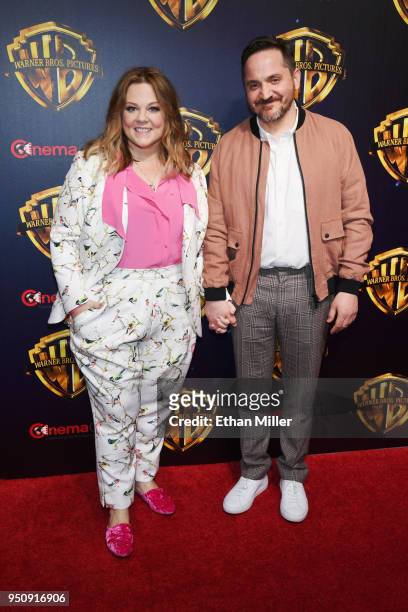Actor Melissa McCarthy and Director/Actor Ben Falcone attend CinemaCon 2018 Warner Bros. Pictures Invites You to "The Big Picture," an Exclusive...