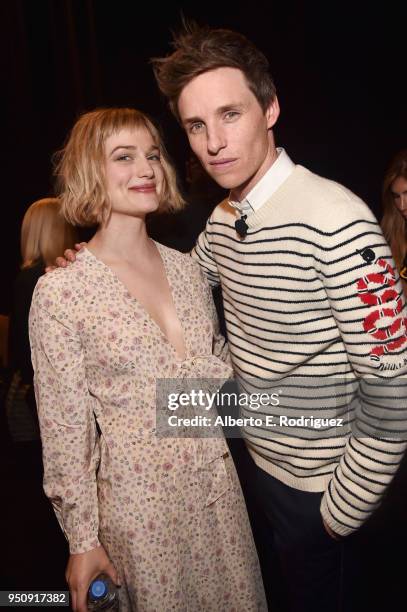 Actors Alison Sudol and Eddie Redmayne attend CinemaCon 2018 Warner Bros. Pictures Invites You to "The Big Picture," an Exclusive Presentation of our...