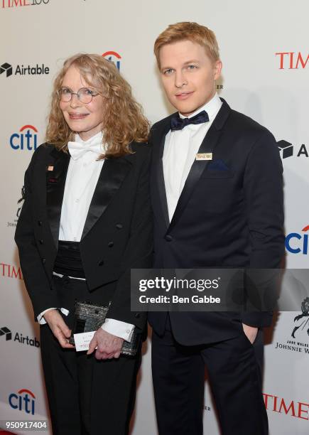 Actor Mia Farrow and journalist Ronan Farrow attend the 2018 Time 100 Gala at Jazz at Lincoln Center on April 24, 2018 in New York City.