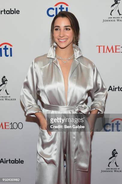 Olympian Aly Raisman attends the 2018 Time 100 Gala at Jazz at Lincoln Center on April 24, 2018 in New York City.