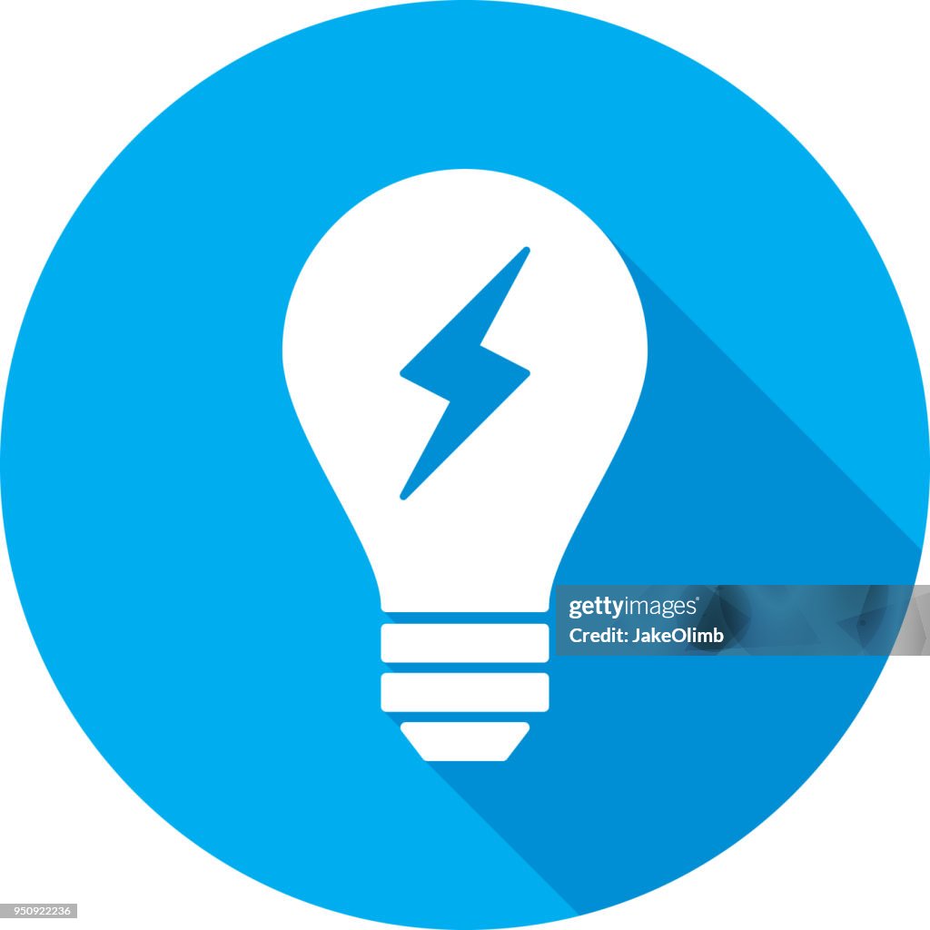 Gloeilamp Lightning Bolt pictogram silhouet