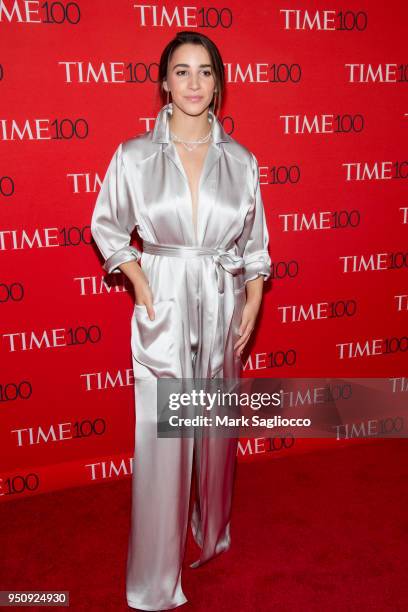 Aly Raisman attends the 2018 Time 100 Gala at Frederick P. Rose Hall, Jazz at Lincoln Center on April 24, 2018 in New York City.