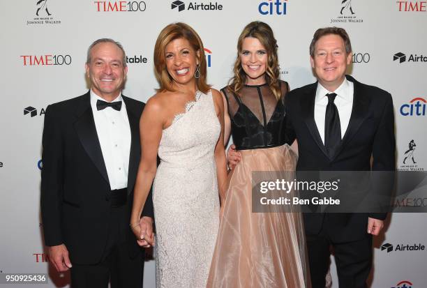 Joel Schiffman, Hoda Kotb, Savannah Guthrie, and Michael Feldman attend the 2018 Time 100 Gala at Jazz at Lincoln Center on April 24, 2018 in New...