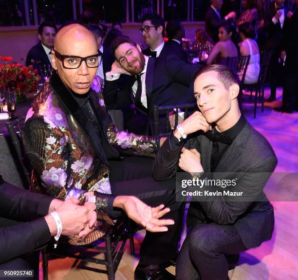 RuPaul and Adam Rippon attend the 2018 Time 100 Gala at Jazz at Lincoln Center on April 24, 2018 in New York City.Ê