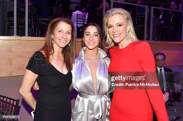 Lynn Faber, Aly Raisman and Megyn Kelly attend the 2018 TIME 100 Gala at Jazz at Lincoln Center on April 24, 2018 in New York City.
