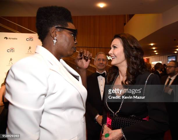 Lynda Carter and Leslie Jones attend the 2018 Time 100 Gala at Jazz at Lincoln Center on April 24, 2018 in New York City.Ê