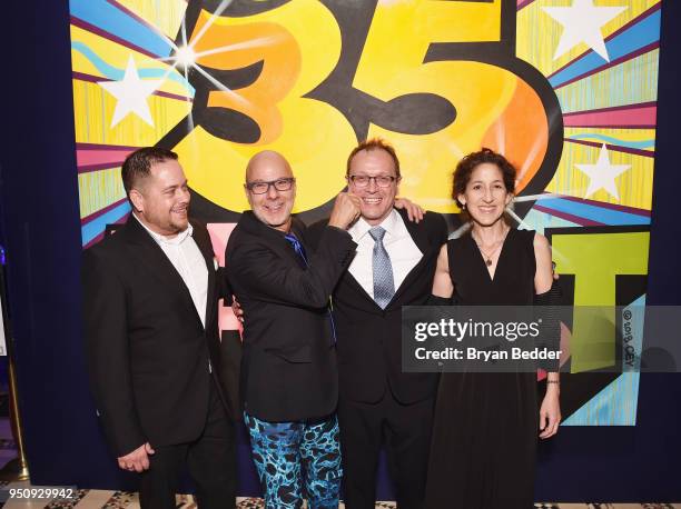 Mike Luster, Ron Ben-Israel, Bill Telepan and Beverly Ivens attends City Harvest's 35th Anniversary Gala at Cipriani 42nd Street on April 24, 2018 in...