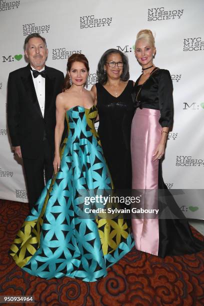 Stanley Rumbough, Jean Shafiroff, Elsie McCabe Thompson and Katrina Peebles attend NYC Mission Society's 2018 Champions for Children gala on April...