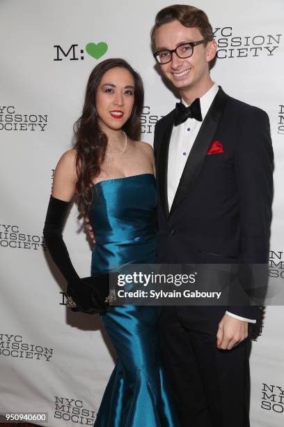 Emily Mohr and Cole Rumbough attend NYC Mission Society's 2018 Champions for Children gala on April 24, 2018 in New York City.