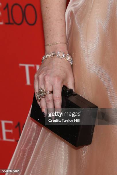 Savannah Guthrie, clutch detail, attends the 2018 Time 100 Gala at Frederick P. Rose Hall, Jazz at Lincoln Center on April 24, 2018 in New York City.