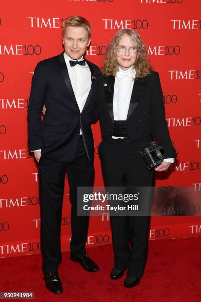 Ronan Farrow and Mia Farrow attend the 2018 Time 100 Gala at Frederick P. Rose Hall, Jazz at Lincoln Center on April 24, 2018 in New York City.