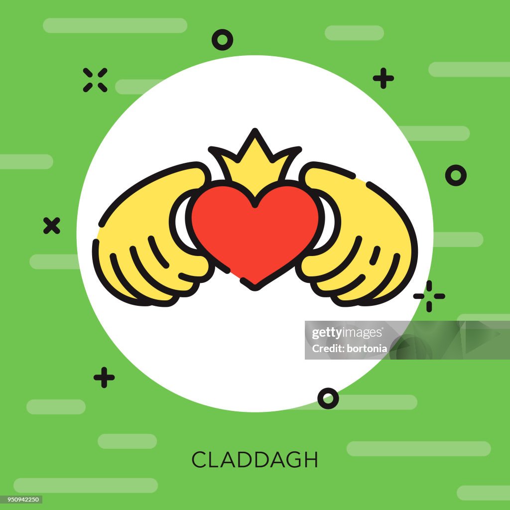 Claddagh Open Outline St.Patrick's Day Icon