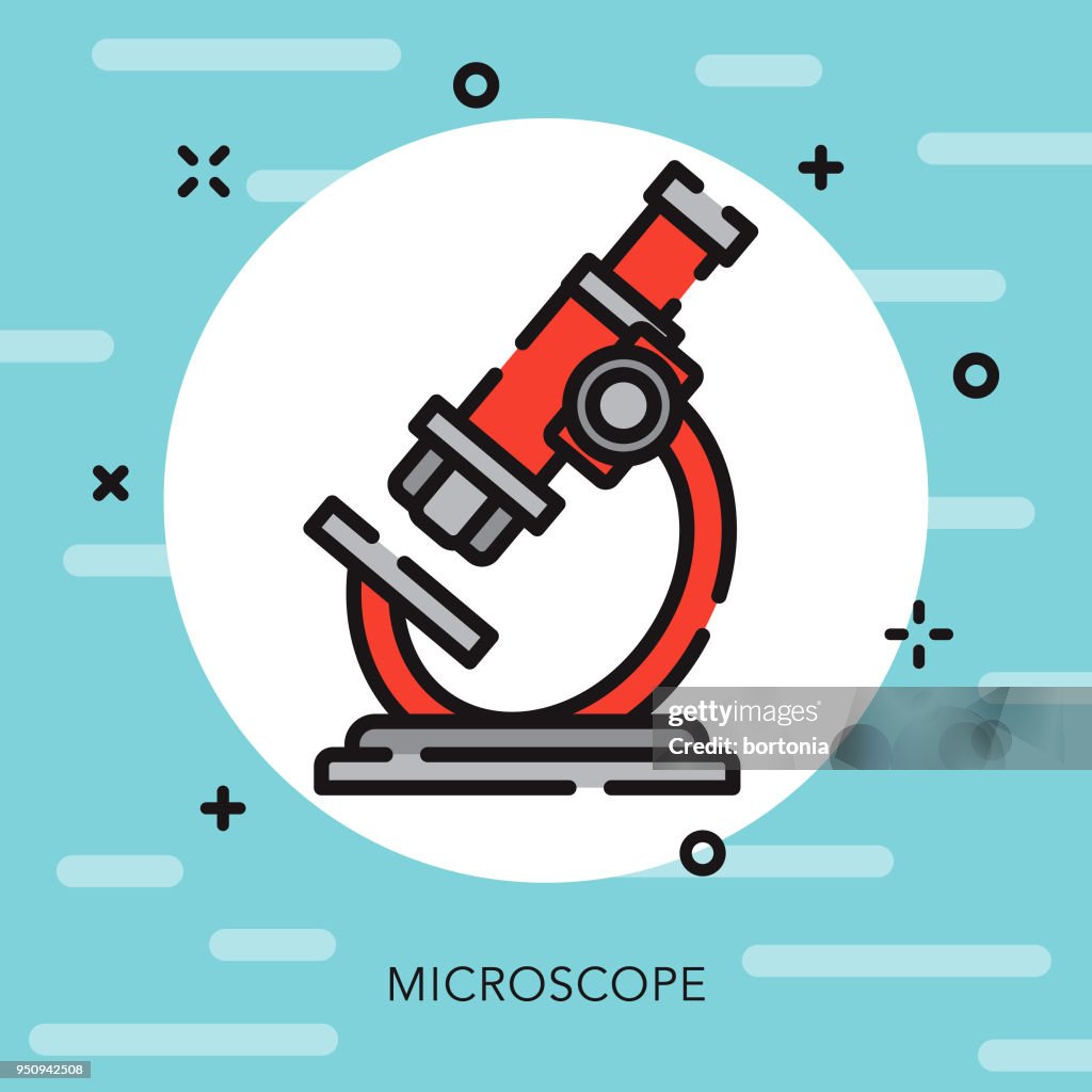 Microscope Open Outline School Supplies Icon