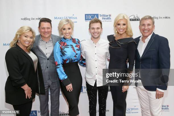 Julie Chrisley from reality show, Chrisley Knows Best, host Jay DeMarcus, Savannah Chrisley, Chase Chrisley and Todd Chrisley from reality show,...