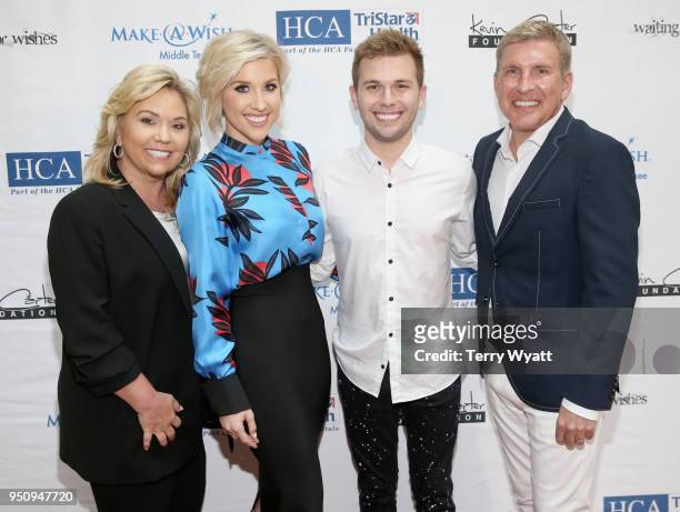 Julie Chrisley, Savannah Chrisley, Chase Chrisley and Todd Chrisley from reality show, Chrisley Knows Best, attend the 17th annual Waiting for Wishes...