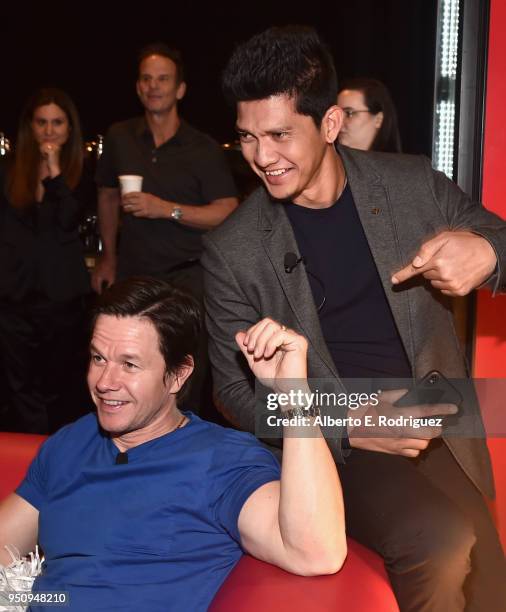 Actors Mark Wahlberg and Iko Uwais attend CinemaCon 2018 STXfilms Invites You to an Evening Featuring A Sneak Preview of Their Feature Films at The...