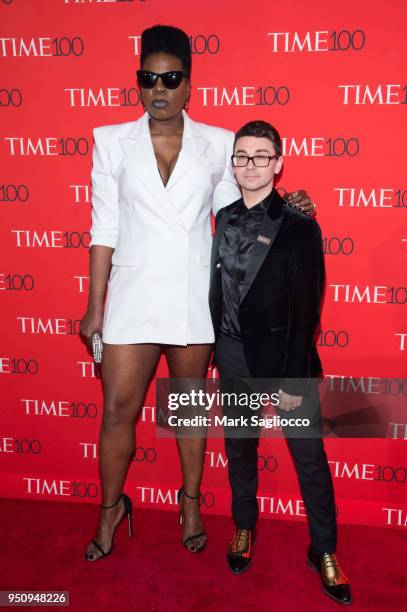 Comedian Leslie Jones and Designer Christian Siriano attends the 2018 Time 100 Gala at Frederick P. Rose Hall, Jazz at Lincoln Center on April 24,...