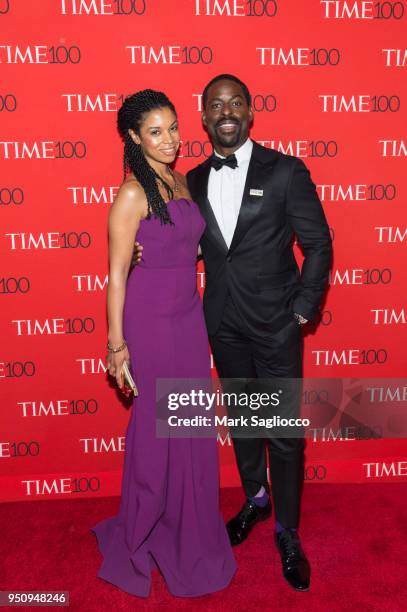 Actors Susan Kelechi Watson and Sterling K Brown attend the 2018 Time 100 Gala at Frederick P. Rose Hall, Jazz at Lincoln Center on April 24, 2018 in...