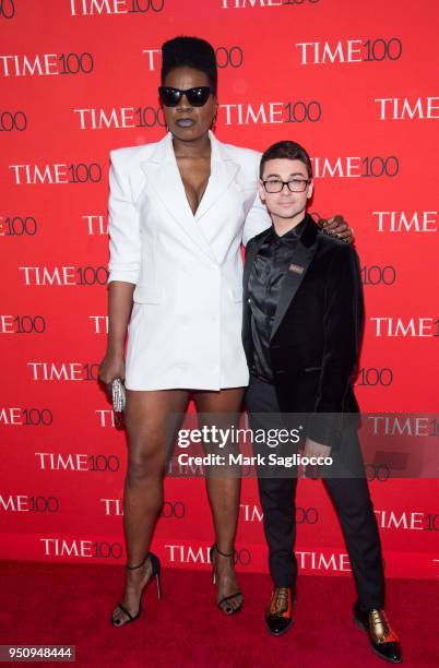 Comedian Leslie Jones and Designer Christian Siriano attends the 2018 Time 100 Gala at Frederick P. Rose Hall, Jazz at Lincoln Center on April 24,...