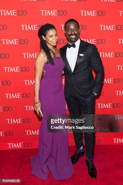 Actors Susan Kelechi Watson and Sterling K Brown attend the 2018 Time 100 Gala at Frederick P. Rose Hall, Jazz at Lincoln Center on April 24, 2018 in...