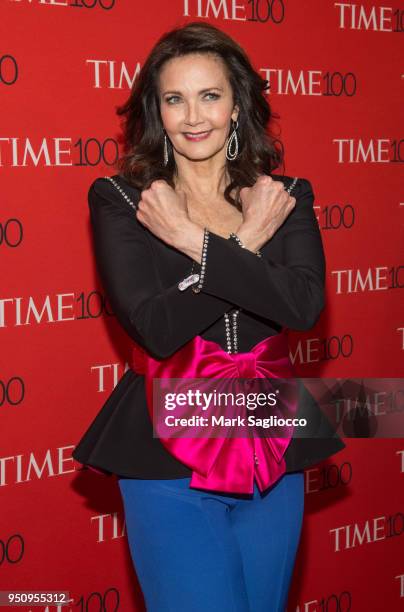 Lynda Carter attends the 2018 Time 100 Gala at Frederick P. Rose Hall, Jazz at Lincoln Center on April 24, 2018 in New York City.