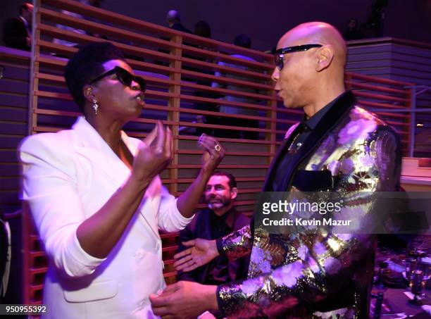 Leslie Jones and RuPaul attend the 2018 Time 100 Gala at Jazz at Lincoln Center on April 24, 2018 in New York City.Ê
