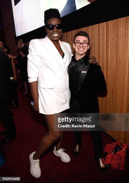 Comedian Leslie Jones and fashion designer Christian Siriano attend the 2018 Time 100 Gala at Jazz at Lincoln Center on April 24, 2018 in New York...