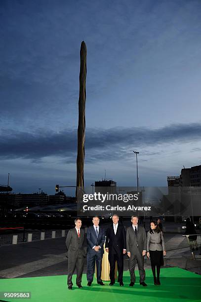 Mario Rando, President of Banco Caja Madrid Miguel Blesa, King Juan Carlos of Spain, Madrid Mayor Alberto Ruiz Gallardon and Spanish Housing Minister...