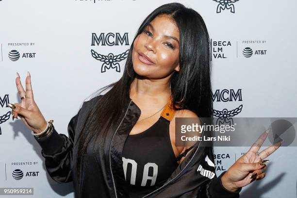 Misa Hylton attends the 2018 Tribeca Studios and MCM Sneak Preview Of Women's Hip Hop At Public Hotel on April 24, 2018 in New York City.