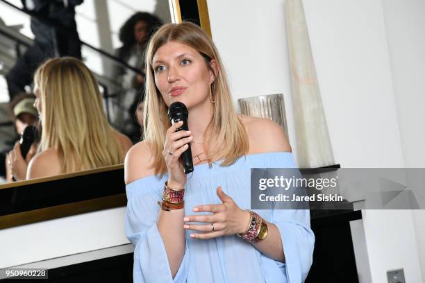 Beatrice Fihn, attends Tribeca Film Festival World Premiere Party for the Virtual Reality Experience "The Day the World Changed" Honoring Beatrice...