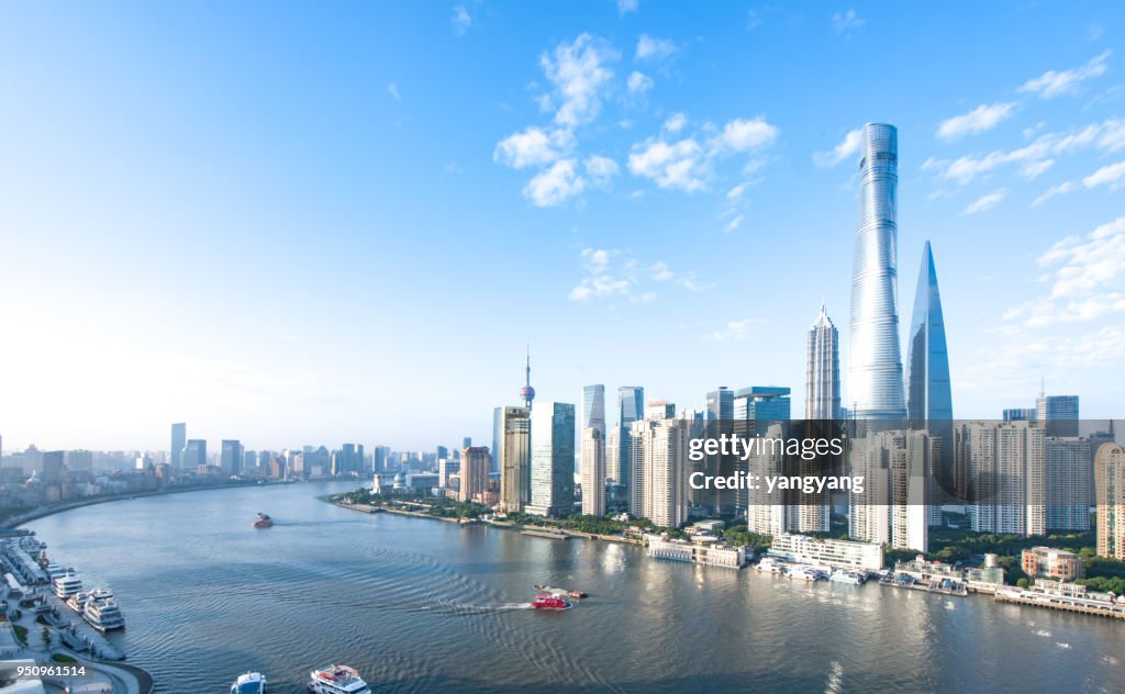 Panoramic skyline of Shanghai