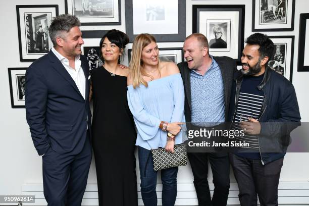 Nathan Brown, Jennifer Tiexiera, Beatrice Fihn, Tom Lofthouse and Gabo Arora attend Tribeca Film Festival World Premiere Party for the Virtual...
