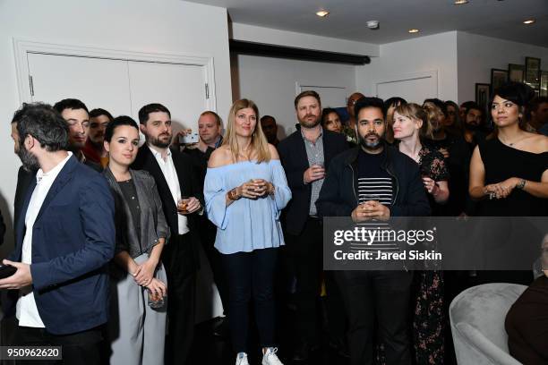 Beatrice Fihn and Davo Auror attend Tribeca Film Festival World Premiere Party for the Virtual Reality Experience "The Day the World Changed"...