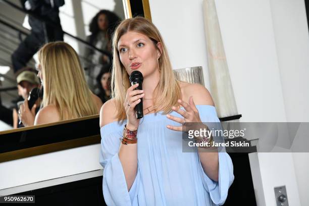 Beatrice Fihn, attends Tribeca Film Festival World Premiere Party for the Virtual Reality Experience "The Day the World Changed" Honoring Beatrice...