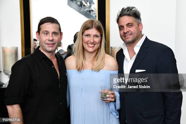 Derek Anderson; Beatrice Fihn and Nathan Brown attend Tribeca Film Festival World Premiere Party for the Virtual Reality Experience "The Day the...