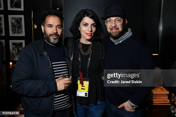 Gabo Arora and guests attend Tribeca Film Festival World Premiere Party for the Virtual Reality Experience "The Day the World Changed" Honoring...