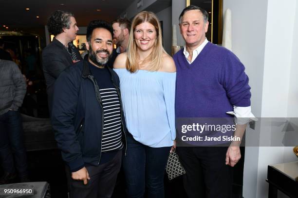 Gabo Arora, Beatrice Fihn and Craig Hatkoff attend Tribeca Film Festival World Premiere Party for the Virtual Reality Experience "The Day the World...