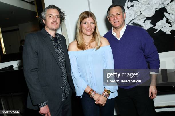 Cannon Hersey, Beatrice Fihn and Craig Hatkoff attend Tribeca Film Festival World Premiere Party for the Virtual Reality Experience "The Day the...